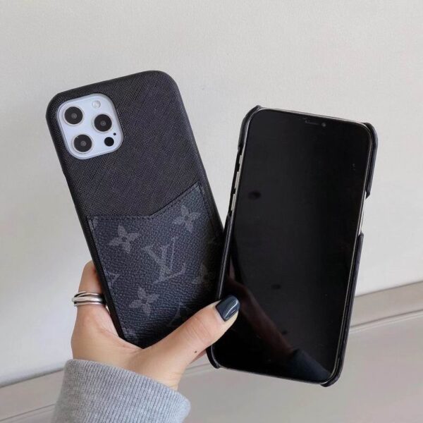 Lv iPhone Case Black ( back and Front )