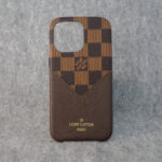 lv Brown Checkered Phone Case