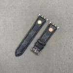 gucci apple watch band black leather