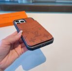 Plain Brown Leather Fashion iPhone Case 11 12 13 Pro Max - image 3