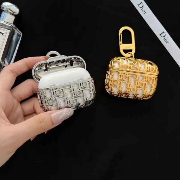 Dior AirPods Case Gold And Silver