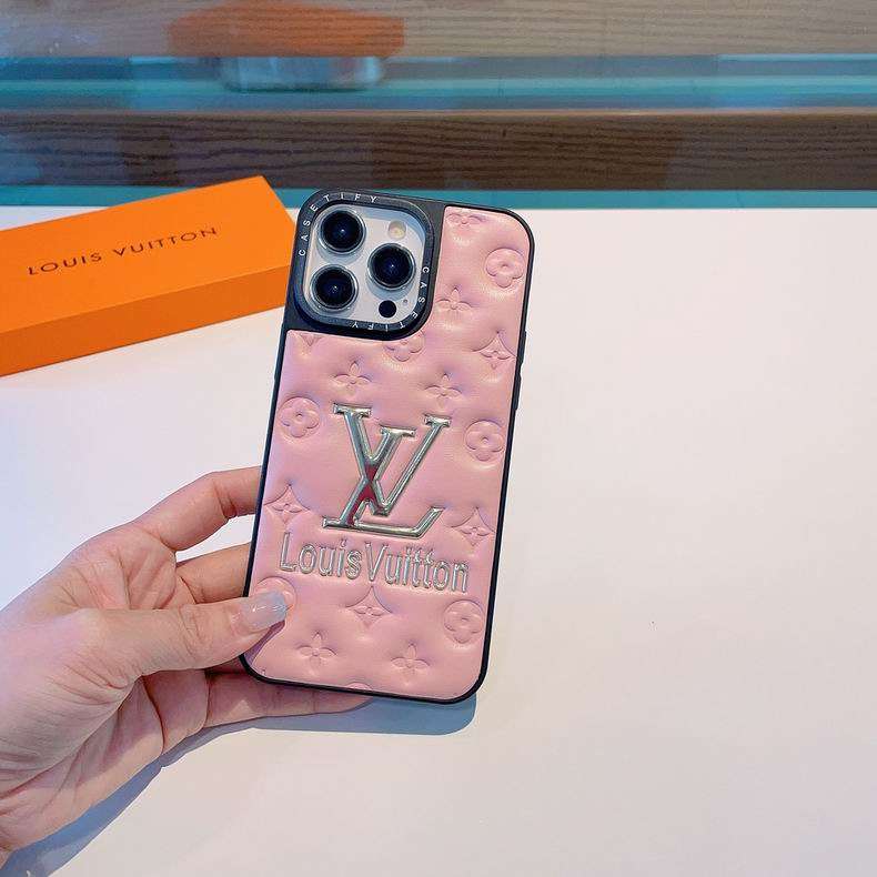 lv leather iPhone case