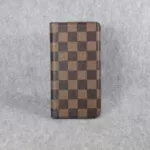 Louis Vuitton Phone Case Wallet Brown Checkered