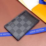 Louis Vuitton Men Wallet Card Holder Black Checkered