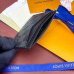 Louis Vuitton Men Wallet Card Holder Black Checkered