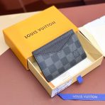 Louis Vuitton Men Wallet Card Holder Black Checkered