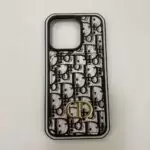 Classic Dior iPhone Case with Card Holder Black Monogram