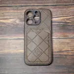 hermes iphone case cardholder. browm