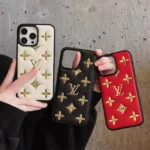 Louis Vuitton Gold Leather iPhone Case
