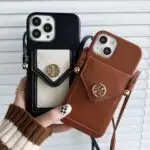 Tory Burch Crossbody Phone Case Black and Brown