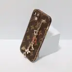 ornament lv hand strap phone case