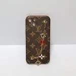 ornament lv hand strap phone case