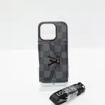 Crossbody LV Phone Case Black Checkered