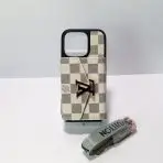 Crossbody LV Phone Case White Chekered
