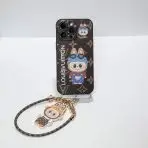 LV iPhone Case Labubu—Blue with Charm