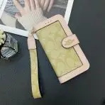 Coach Wallet iPhone Case—Cream-Pink