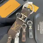 Dragonne Bag Charm Key Holder-BROWN MONOGRAM