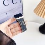 Fabric GG Apple Watch Band Dark Denim