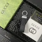 Gucci Key Holder—GG Black Leather