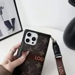 LV Crossbody Wallet Phone Case Camera Hole