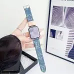 Fabric LV Apple Watch Band - Blue