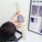Fabric LV Apple Watch Band -Cream