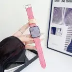 Fabric LV Apple Watch Band -Pink