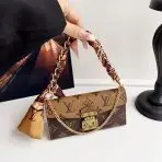 Luxury Wallet LV iPhone Case—Brown Pale