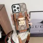 Gucci Canvas Crossbody Phone Case-Pale
