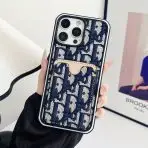 Dior Fabric iPhone Case-BLUE