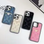Fabric LV iPhone Case Card Slot