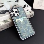 Gucci Card Slot Denim iPhone Case 2