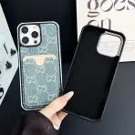 Gucci Card Slot Denim iPhone Case Back