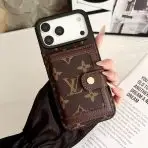 LV Wallet Phone Case for iPhone 17 - Brown Monogram