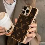 Classic LV Leather iPhone Case—BROWN MONOGRAM