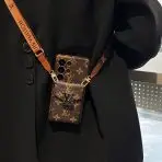 Crossbody LV Card Holder Samsung Galaxy Phone Case - Brown Monogram