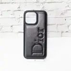 Dior Leather iPhone Case-BLACK