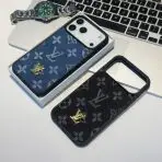 Denim iPhone 17 LV Phone Case Black and Blue L