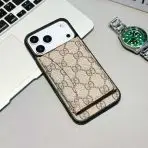 Gucci Card Holder Wallet Phone Case iPhone 17 BEIGE