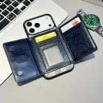 Gucci Card Holder Wallet Phone Case iPhone 17 Blue card