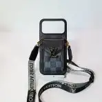 LV Crossbody iPhone 17 Series Case—BLACK CHECKERED