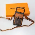 LV Crossbody iPhone 17 Series Case—BROWN MONOGRAM-PALE