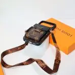 LV Crossbody iPhone 17 Series Case—Brown Black Port Access