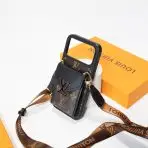 LV Crossbody iPhone 17 Series Case—Brown Black-right