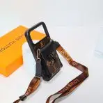 LV Crossbody iPhone 17 Series Case—Brown Black-left