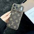 LV Phone Case iPhone 17 Electroplated—BROWN MONOGRAM