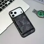 LV Style iPhone 17 Series Phone Case—BLACK MONOGRAM