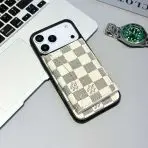 LV Style iPhone 17 Series Phone Case—WHITE CHECKERED