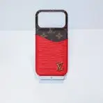 LV Case iPhone 17 Accent Leather : Brown-Red