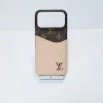 LV Case iPhone 17 Accent Leather : Brown-Beige